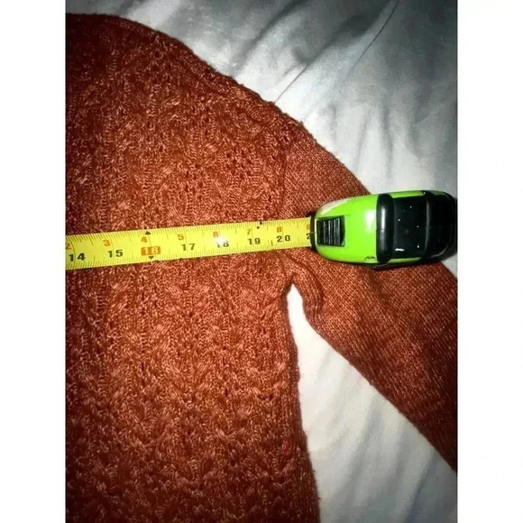 Aventura Womens Orange Blend Chunky Rib Knit Turtleneck Sweater - Picture 9 of 9